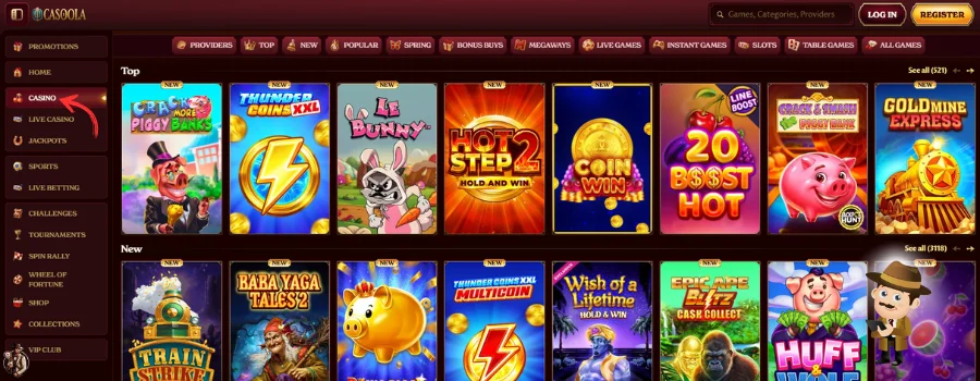 Casoola Casino Spellen