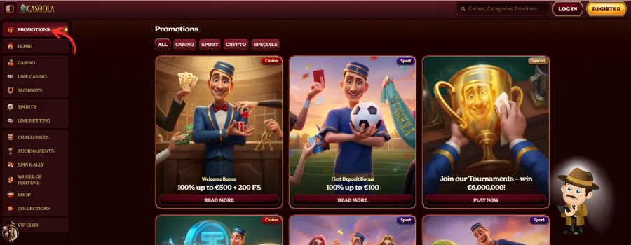 Casoola Casino bonus