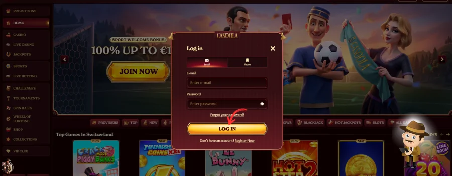 Casoola Casino inloggen