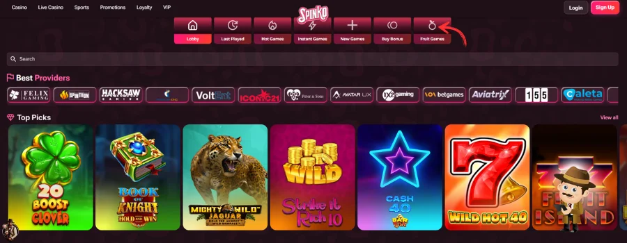 Spinko Casino Spellen