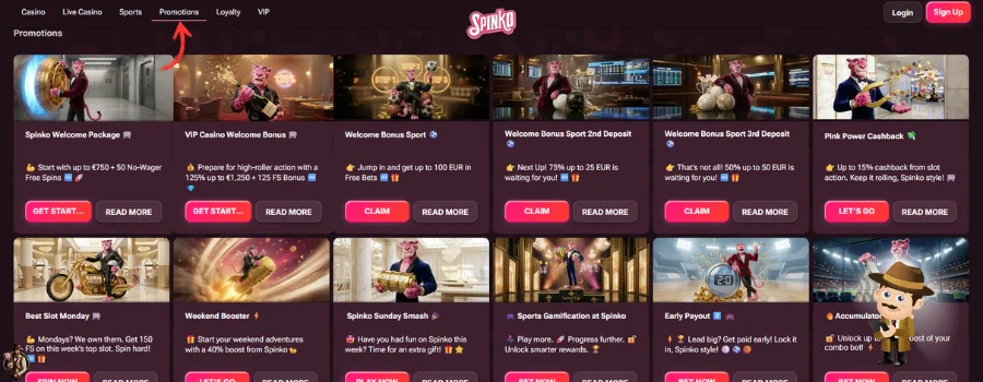 Spinko Casino bonus