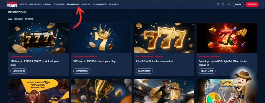 KudosBet Casino bonus