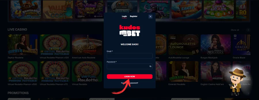 KudosBet Casino inloggen