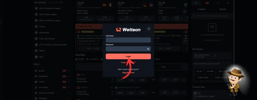 Wettson Casino inloggen