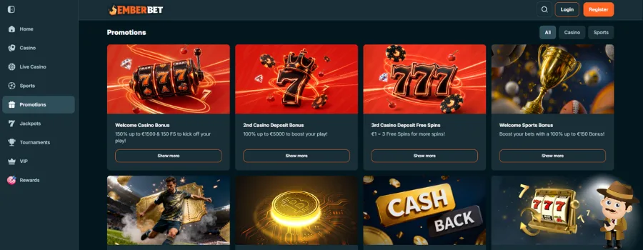 EmberBet Casino bonus