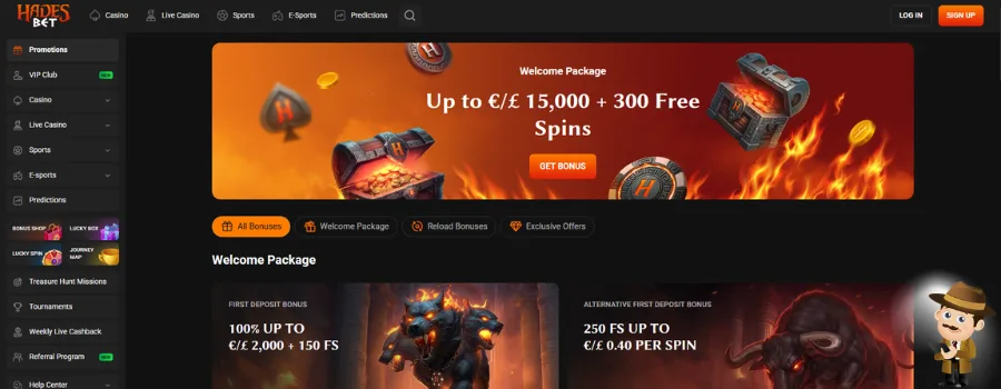 HadesBet Casino bonus