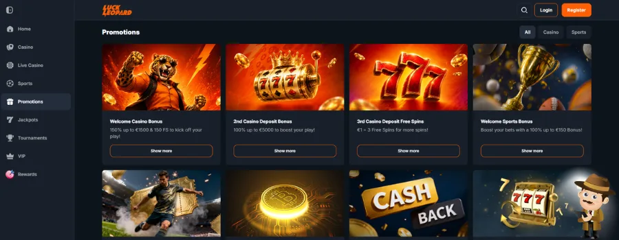 LuckLeopard Casino bonus
