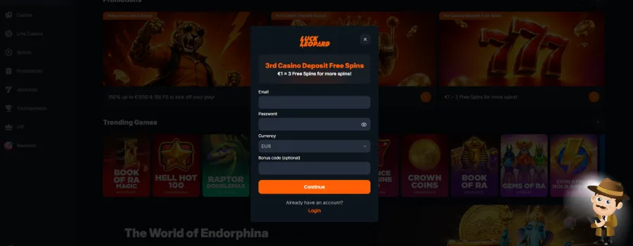 LuckLeopard Casino inloggen